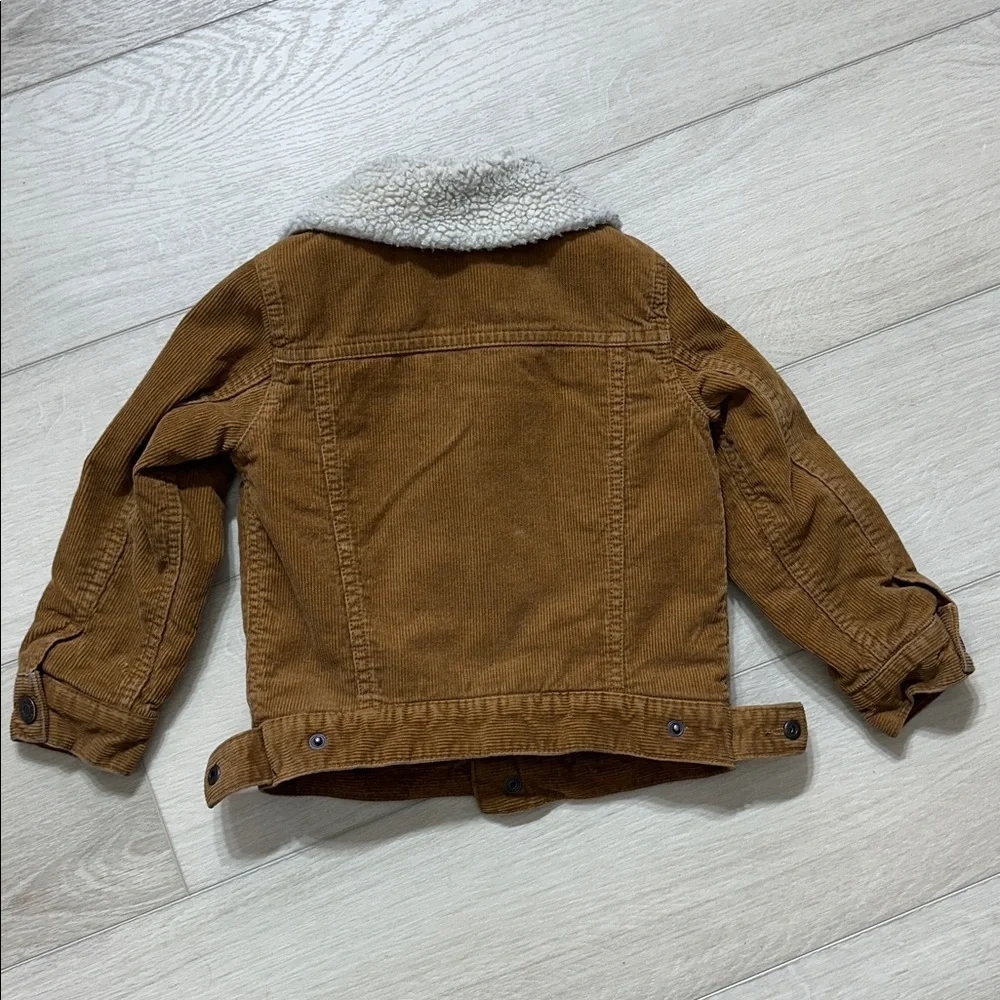 GAP Kids Tan Corduroy Jacket with Sherpa Collar